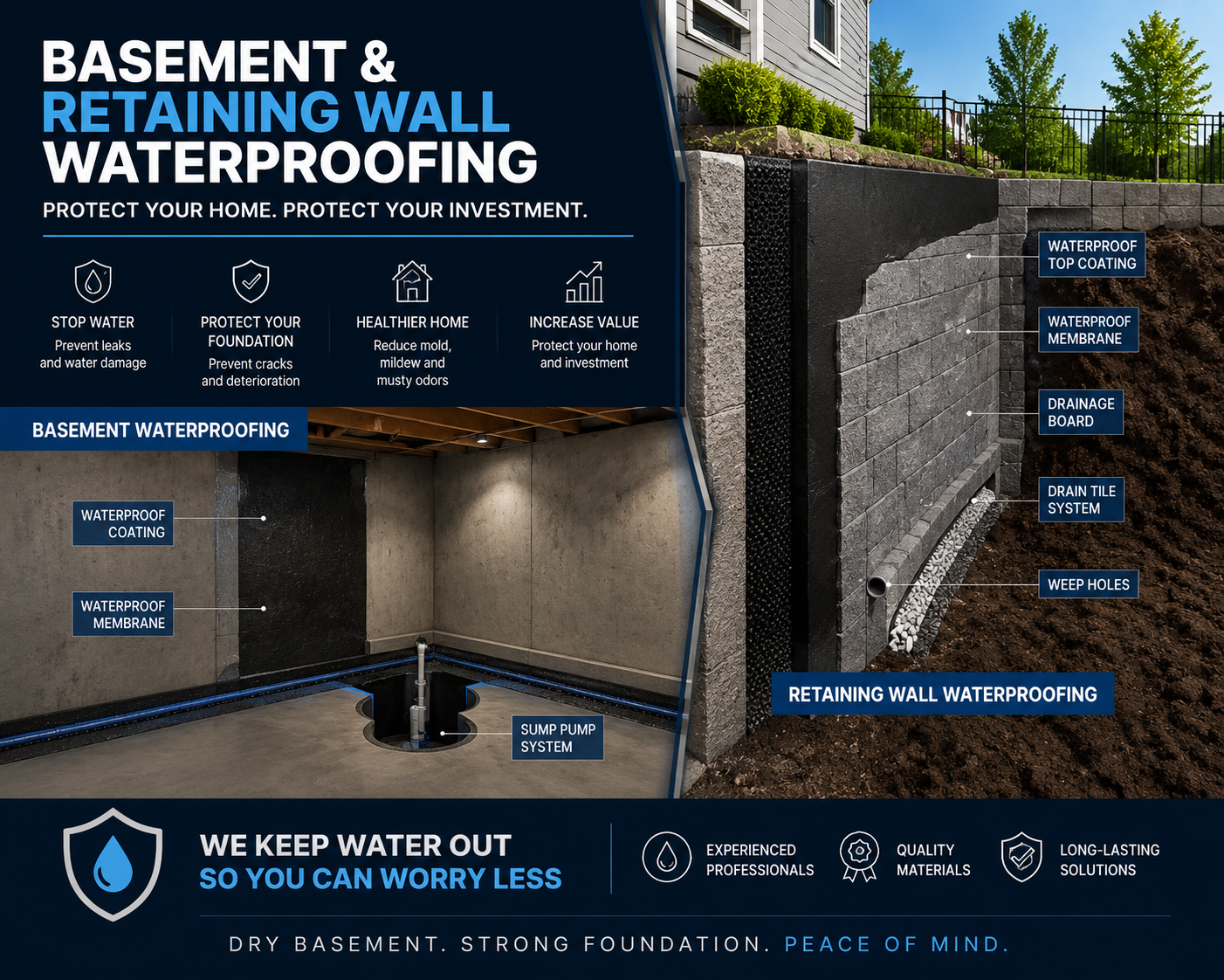 Basement & Retaining Wall Waterproofing