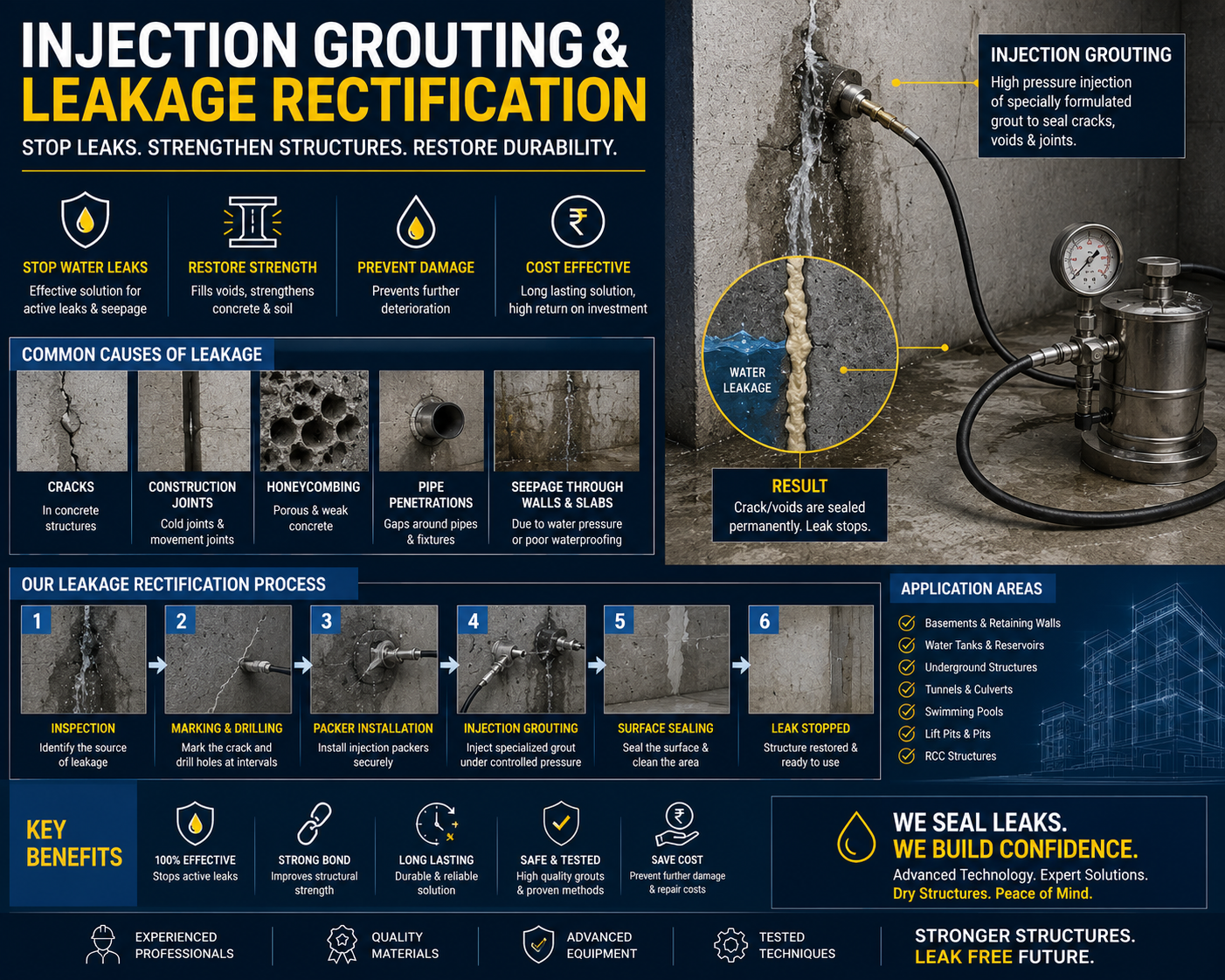 Injection Grouting & Leakage Rectification
