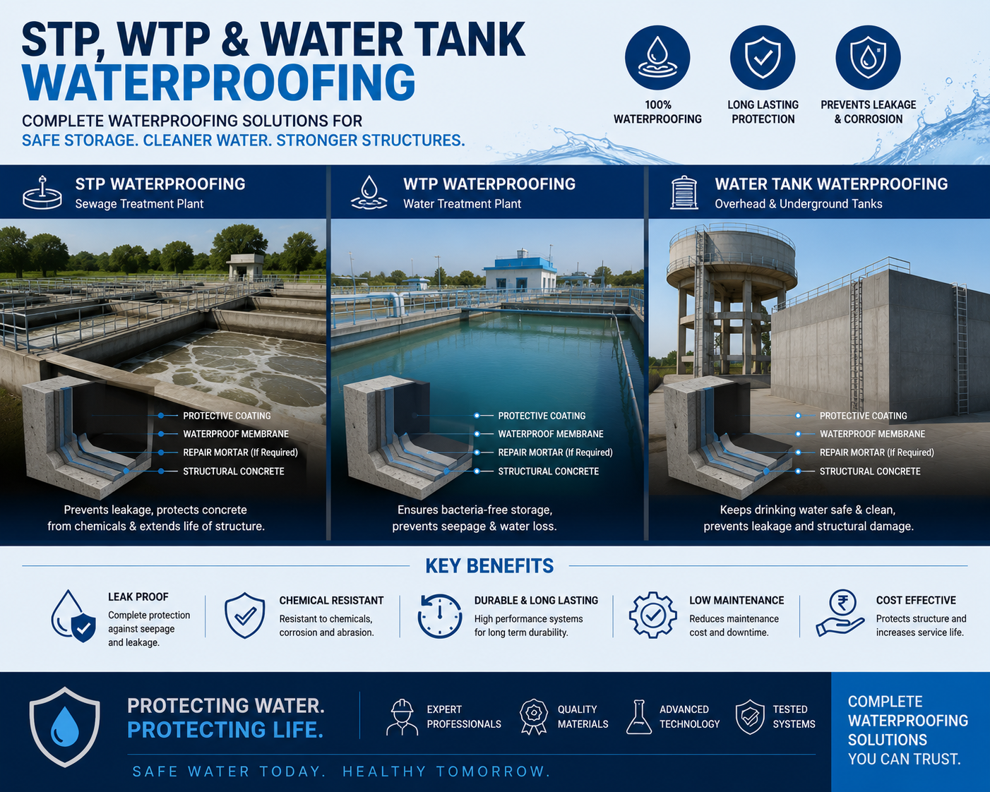 STP, WTP & Water Tank Waterproofing